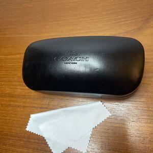 Coach Black Leather Hard Case for  Sunglasses And Eyeglasses Black
